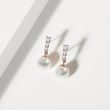 BOUCLES D'OREILLES EN OR ROSE AVEC BRILLANTS ET PERLES AKOYA - BOUCLES D'OREILLES EN PERLES - PERLES