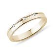 LADIES' YELLOW GOLD WEDDING RING WITH THREE DIAMONDS - WOMEN'S WEDDING RINGS - WEDDING RINGS