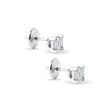 BOUCLES D'OREILLES EN OR BLANC ET DIAMANTS ASSCHER - PUCES D'OREILLES EN DIAMANT - BOUCLES D'OREILLES