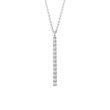 COLLIER AVEC BARRETTE DE DIAMANTS VERTICALE EN OR BLANC - COLLIERS AVEC DIAMANTS - COLLIERS