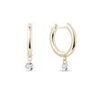 LAB GROWN DIAMOND HOOP EARRINGS IN YELLOW GOLD - DIAMOND EARRINGS - EARRINGS