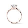 BAGUE DE FIANÇAILLES EN OR ROSE DIAMANT FLEUR 1 CARAT - SOLITAIRES - BAGUES DE FIANÇAILLES