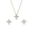 YELLOW GOLD AND DIAMOND FOUR-LEAF CLOVER JEWELRY SET - JEWELRY SETS - FINE JEWELRY