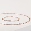 NÁRAMEK TYPU PAPERCLIP V RŮŽOVÉM 14K ZLATĚ - NÁRAMKY Z RŮŽOVÉHO ZLATA - NÁRAMKY