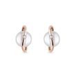 PEARL EARRINGS IN ROSE GOLD - PEARL EARRINGS{% if category.pathNames[0] != product.category.name %} - {% endif %}