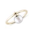 PEARL RING IN 14K YELLOW GOLD - PEARL RINGS - PEARL JEWELLERY