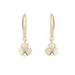 BOUCLES D'OREILLES PENDANTES EN OR ET DIAMANT - TRÈFLES - BOUCLES D'OREILLES POUR ENFANTS - BOUCLES D'OREILLES