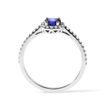 SAPPHIRE AND DIAMOND ENGAGEMENT RING IN WHITE GOLD - SAPPHIRE RINGS - RINGS