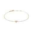 HEART BRACELET IN YELLOW GOLD - YELLOW GOLD BRACELETS - BRACELETS