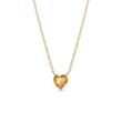 HEART-SHAPED CITRINE NECKLACE IN GOLD - CITRINE NECKLACES - NECKLACES