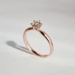 RING MADE OF PINK GOLD WITH CHAMPAGNE DIAMOND - FANCY DIAMOND ENGAGEMENT RINGS - ENGAGEMENT RINGS