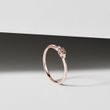 DIAMOND ENGAGEMENT RING IN 14K ROSE GOLD - FANCY DIAMOND ENGAGEMENT RINGS - ENGAGEMENT RINGS