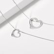 DIAMOND HEART NECKLACE IN 14K WHITE GOLD - DIAMOND NECKLACES - NECKLACES