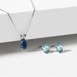 SAPPHIRE NECKLACE IN WHITE GOLD - SAPPHIRE NECKLACES - 