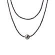 Tahiti-Perlenkette mit Diamanten