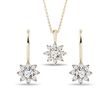 DIAMOND EARRING AND NECKLACE SET IN YELLOW GOLD - DIAMOND SETS - FINE JEWELRY