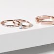 ROSE GOLD WEDDING RING SET WITH A HALF ETERNITY DIAMOND RING - ROSE GOLD WEDDING SETS - WEDDING RINGS