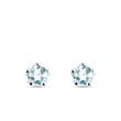 SKY BLUE TOPAZ STUDS IN WHITE GOLD - TOPAZ EARRINGS - EARRINGS