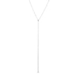 DIAMOND BEZEL NECKLACE IN WHITE GOLD - DIAMOND NECKLACES - NECKLACES