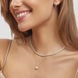 FRESHWATER PEARL EARRING AND NECKLACE SET IN YELLOW GOLD - PEARL SETS - PEARL JEWELRY