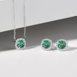 OHRRINGE MIT SMARAGDEN UND DIAMANTEN AUS WEISSGOLD - OHRRINGE MIT SMARAGD - OHRRINGE