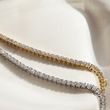 BRACELET EN OR BLANC AVEC DIAMANTS - BRACELETS TENNIS - BRACELETS