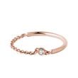 DIAMOND BEZEL CHAIN RING IN ROSE GOLD - DIAMOND RINGS - RINGS