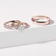 ROSE GOLD DIAMOND CROSSOVER WEDDING RING - WOMEN'S WEDDING RINGS - WEDDING RINGS