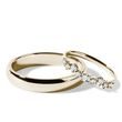 HIS AND HERS YELLOW GOLD AND DIAMOND WEDDING BAND SET - YELLOW GOLD WEDDING SETS - WEDDING RINGS