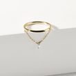 UNIQUE GOLD DIAMOND RING WITH A CHAIN - DIAMOND RINGS - RINGS