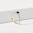BLACK DIAMOND RING IN 14K YELLOW GOLD - FANCY DIAMOND ENGAGEMENT RINGS - ENGAGEMENT RINGS