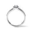 HALO RING IN WHITE GOLD WITH DIAMONDS - DIAMOND ENGAGEMENT RINGS - ENGAGEMENT RINGS