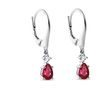 RUBIN OHRRINGE MIT DIAMANTEN IN WEISSGOLD - OHRRINGE MIT RUBIN - OHRRINGE