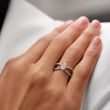 Luxury diamond engagement ring in white gold