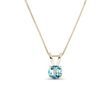 ROUND SWISS TOPAZ NECKLACE IN GOLD - TOPAZ NECKLACES - NECKLACES