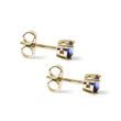 SAPPHIRE STUD EARRINGS IN YELLOW GOLD - SAPPHIRE EARRINGS - EARRINGS