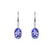 TANZANITE AND DIAMOND EARRINGS IN WHITE GOLD - TANZANITE EARRINGS - EARRINGS