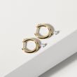 LAB GROWN DIAMOND HOOP EARRINGS IN YELLOW GOLD - DIAMOND EARRINGS - EARRINGS
