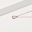 HEART-SHAPED NECKLACE IN ROSE GOLD - ROSE GOLD NECKLACES - NECKLACES