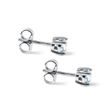 PUCES D'OREILLES EN OR BLANC AVEC AIGUE-MARINES - BOUCLES D'OREILLES EN AIGUE-MARINE - BOUCLES D'OREILLES