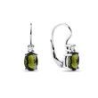 OVALE OHRRINGE MIT DIAMANTEN IN WEISSGOLD - OHRRINGE MIT MOLDAVIT - OHRRINGE
