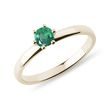 EMERALD RING IN YELLOW GOLD - EMERALD RINGS - RINGS