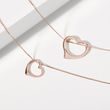 SHINY HEART PENDANT IN 14K ROSE GOLD - PENDANTS - NECKLACES