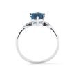 TOPAZ AND DIAMOND RING IN WHITE GOLD - TOPAZ RINGS - RINGS