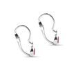 BOUCLES D'OREILLES POUR ENFANTS EN OR BLANC AVEC TOURMALINES - BOUCLES D'OREILLES POUR ENFANTS - BOUCLES D'OREILLES