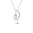 PENDENTIF EN OR BLANC AVEC PERLE D'EAU DOUCE - PENDENTIFS EN PERLES - PERLES