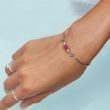 RUBY AND DIAMOND BRACELET IN WHITE GOLD - GEMSTONE BRACELETS - BRACELETS