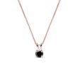 COLLIER EN OR ROSE AVEC SON DIAMANT NOIR - COLLIERS AVEC DIAMANTS - COLLIERS