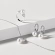 AKOYA PEARL AND DIAMOND WHITE GOLD EARRINGS - PEARL EARRINGS - PEARL JEWELRY