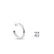 WHITE GOLD SINGLE EARRING SET - DIAMOND SETS - FINE JEWELRY